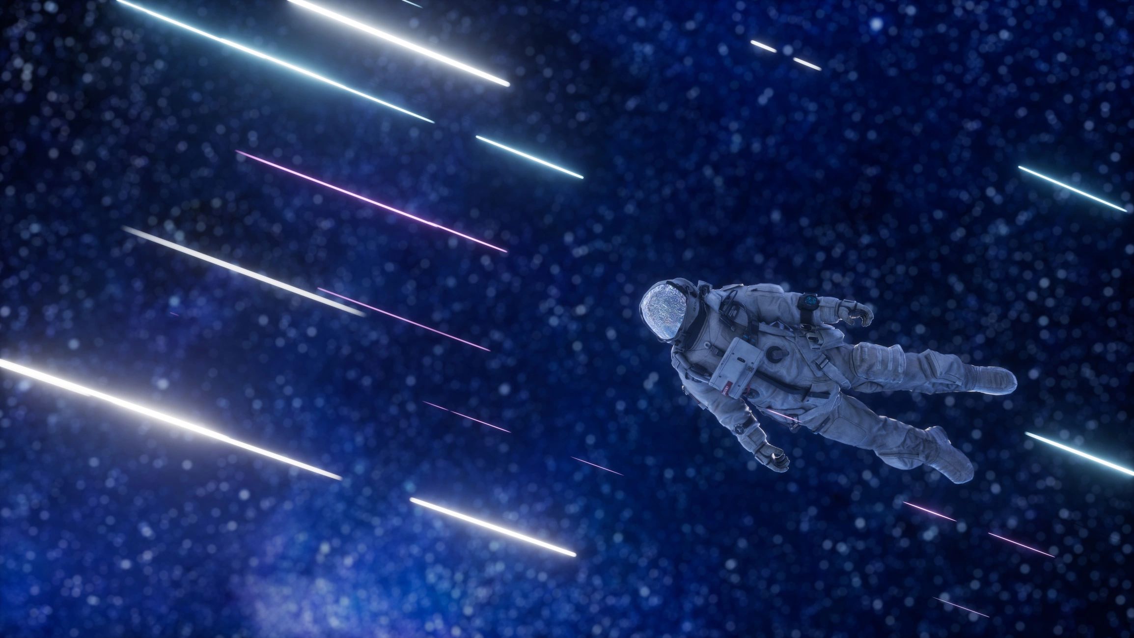 Astronaut in space portal